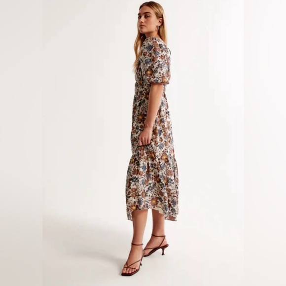 Abercrombie Floral Plunge Mini Dress - Picture 1 of 4